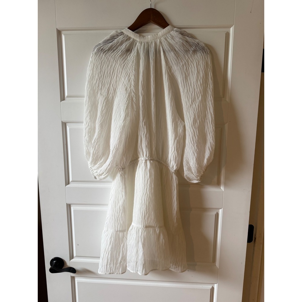 Minkpink White Textured Peasant Dress Medium Cottagecore Prairie Romanti - Picture 7 of 10